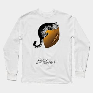 B Kliban Cat - cat playing rugby Long Sleeve T-Shirt